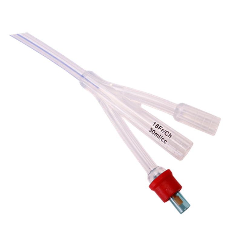 Standard Tip Silicone 3-Way foley Catheter 40cm with 30mL Balloon 18Fr